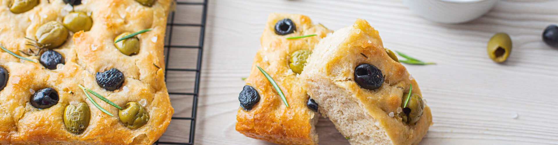Olivová focaccia
