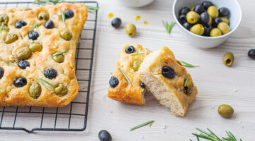 Olivová focaccia