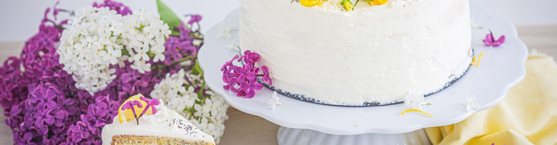 Citronovo-makový dort