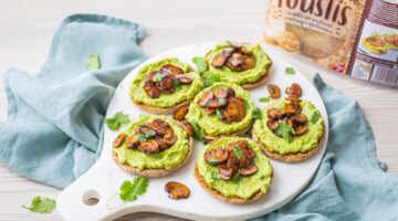 Avokádový Toustís se žampiony