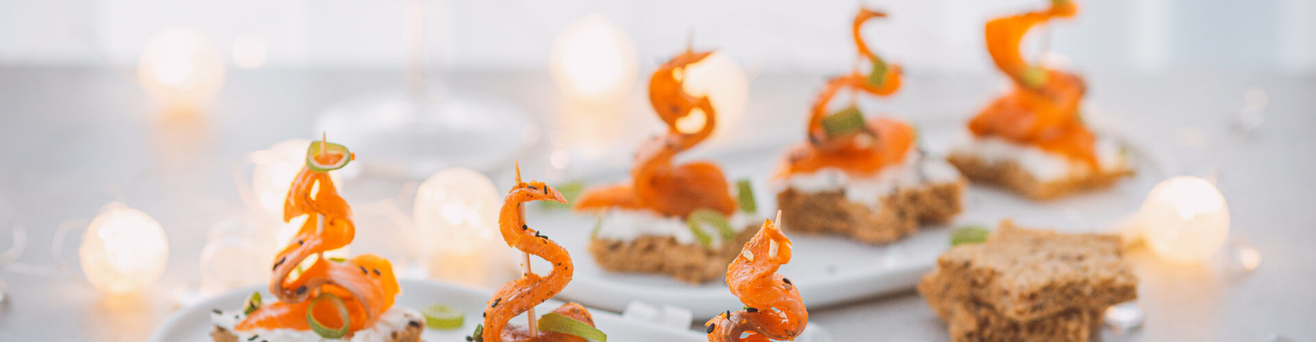 Hvězdičky s krémovým sýrem a uzeným lososem