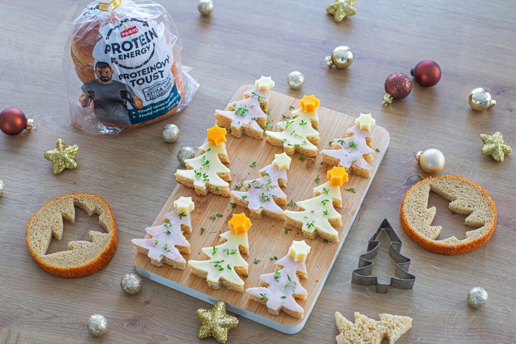 Stromečky se šunkou a sýrem